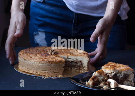 Torta di noci,pie Foto Stock