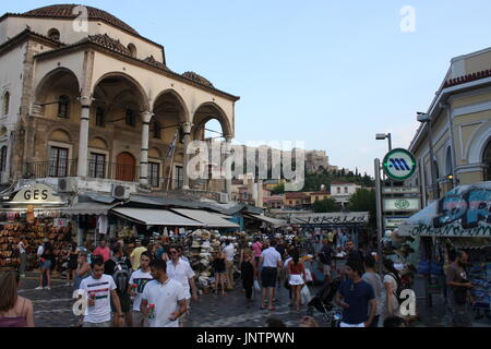 La Moschea Tsisdarakis è un edificio del xviii secolo moschea ottomana, ora funziona come un museo, nel centro di Atene, Grecia. Foto Stock