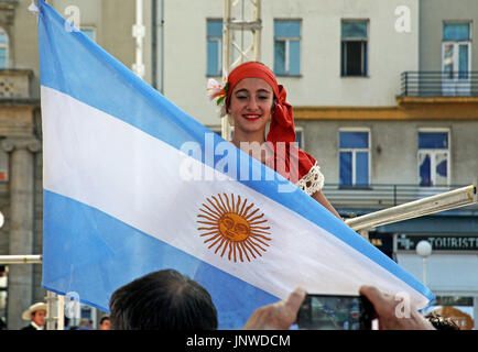 Festival Internazionale del Folklore,2017.,Zagreb, Croazia,33 Foto Stock