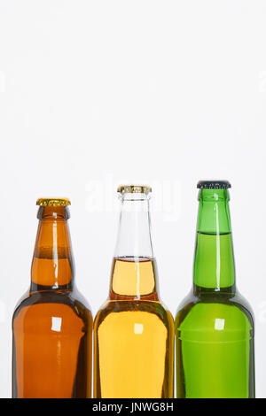 Set di bottiglie di birra. Foto Stock