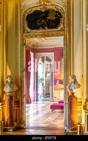 Parigi, Francia - 3 Marzo 2016: interno del museo Jacquemart-Andre sul Boulevard Haussmann nel 8th, Parigi. Il museo è di proprietà dell'Institut de France e ospita una splendida collezione di dipinti. Foto Stock