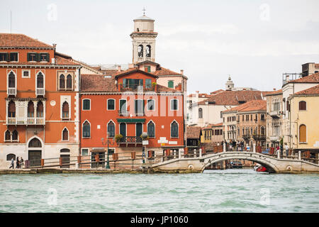 Venezia, Italia - 23 Aprile 2012: Campo de l'Agnese visto dal Canale della Giudecca, Venezia, Italia. Foto Stock