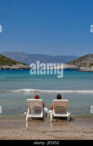 Livadakia spiaggia nord-est isola di Samos,Grecia Foto Stock