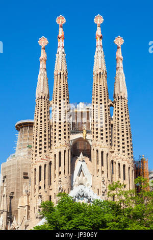 Spagna Barcellona Spagna Barcellona Antoni Gaudi sagrada Familia a Barcellona la sagrada Familia a Barcellona Spagna catalunya catalonia eu Europe Foto Stock