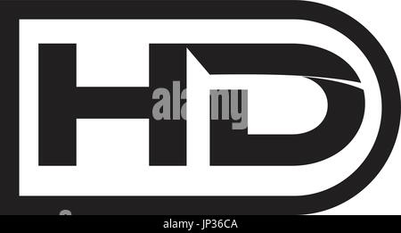 Elegante icona HD. isolato su sfondo bianco. Illustrazione Vettoriale