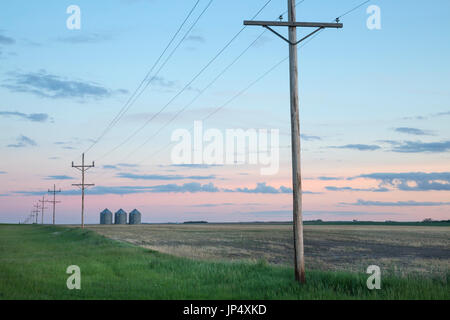 Tipico rurale scena su American Plains. Foto Stock