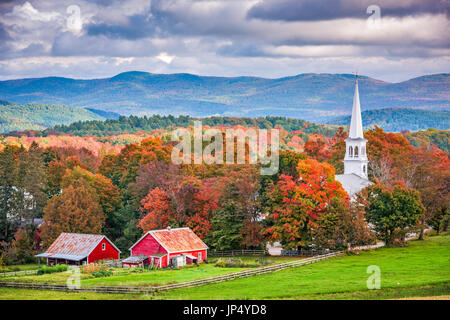 Peacham, Vermont, Stati Uniti d'America rurale scena d'autunno. Foto Stock