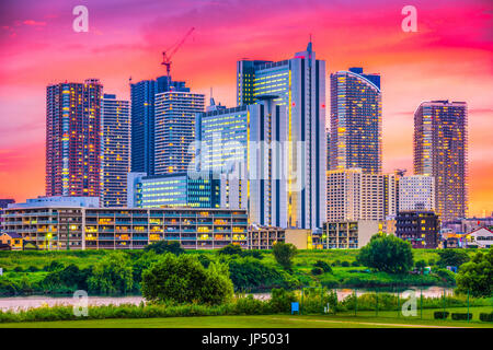 Kawasaki, Giappone downtown skyline della citta'. Foto Stock