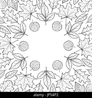 Modello con foglie di autunno Illustrazione Vettoriale