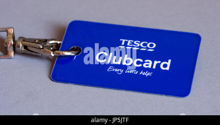 Tesco Clubcard sul portachiavi, nuovo codice QR versione Foto Stock