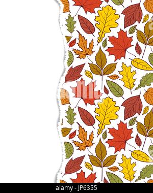 Modello con foglie di autunno Illustrazione Vettoriale