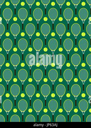 Racchette e palline da tennis Illustrazione Vettoriale