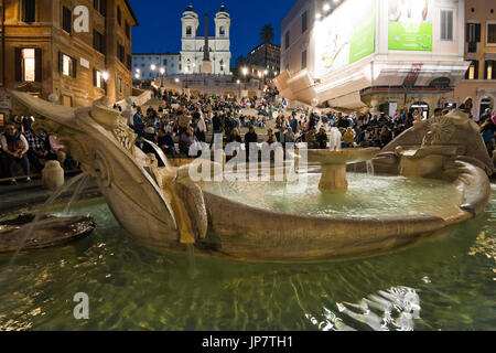 Orizzontale Verticale Con vista su Piazza di Spagna a Roma. Foto Stock