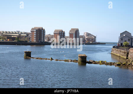 Il fiume ayr st Ayr Ayrshire sud ovest della Scozia Foto Stock