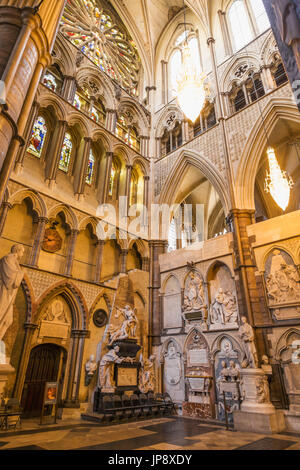 Inghilterra, London, Westminster Abbey, Poets Corner Foto Stock