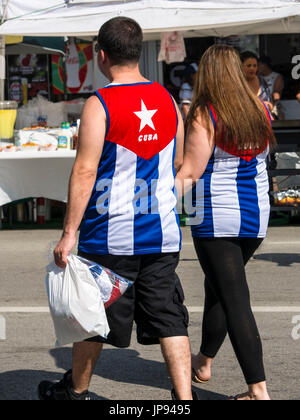 Il carnevale Calle Ocho, Miami, Florida, Stati Uniti d'America Foto Stock