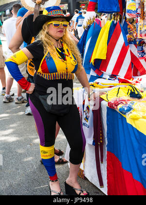 Persone, Carnevale Calle Ocho, Miami, Florida, Stati Uniti d'America Foto Stock