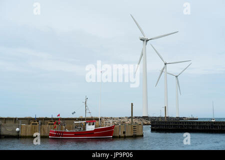 Filamento Bonnerup porto di pesca vicino a Grenaa - Djursland - Jutland - Danimarca Foto Stock