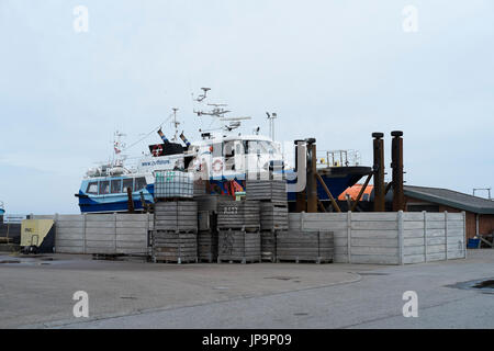 Filamento Bonnerup porto di pesca vicino a Grenaa - Djursland - Jutland - Danimarca Foto Stock