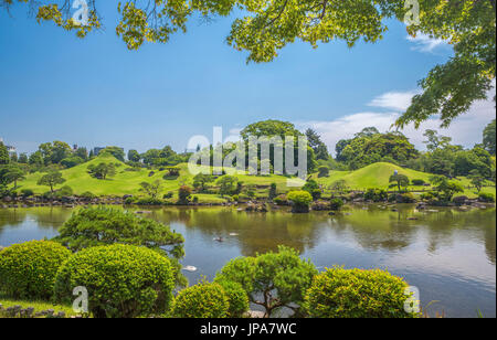 Giappone, Isola di Kyushu, città di Kumamoto, Suizenji Garden Foto Stock