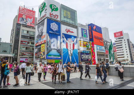 Giappone, città di Osaka, Dotombori Area, Foto Stock
