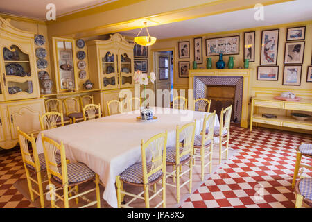 Francia, Normandia, Giverny, Monets giardino, la casa di Monet, la sala da pranzo Foto Stock