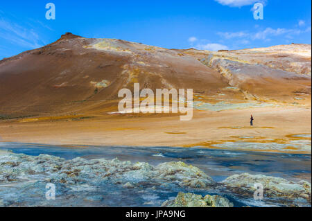 Námafjall Hverir area geotermal Foto Stock