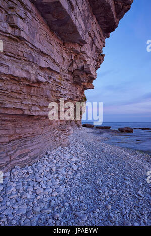 La Svezia, Gotland, Lilla Karlsö, rocce calcaree, Foto Stock