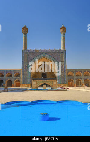 Iran, Esfahan Città, Masjed-e Jame (Moschea del Venerdì) UNESCO Patrimonio Mondiale, patrimonio mondiale dell UNESCO, Sud Iwan, Foto Stock