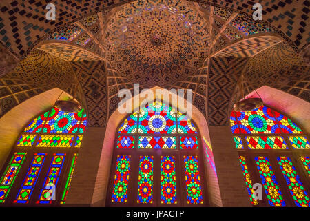 Iran, Shiraz City, Mmasjed-e Nasir al-Molk moschea Foto Stock