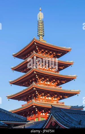 Giappone, Honshu, Tokyo, Asakusa, il Tempio di Sensoji aka il Tempio Asakusa Kannon Foto Stock