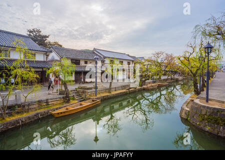 Giappone, Okayama, Kurashiki City, Kurashiki Bikan quartiere storico Foto Stock
