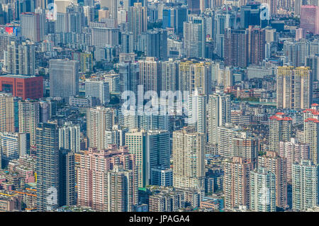 La Cina, nella provincia di Guangdong, città di Guangzhou, centro di Guangzhou skyline Foto Stock