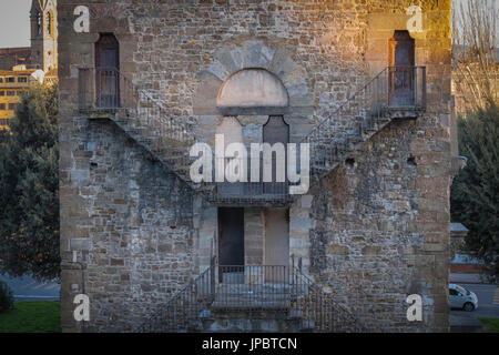 L'Italia, Toscana, Firenze, il dettaglio di una torre Foto Stock