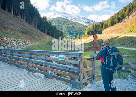 Valle di Rabbi Europa, Italia, Trentino Alto Adige, Trento distretto, Valle di Rabbi, parco naturale dello Stelvio Foto Stock