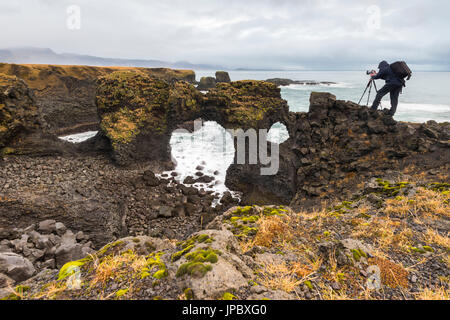 Arnastapi - Islanda Foto Stock