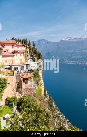 Pieve, Tremosine sul Garda, il Lago di Garda, provincia di Brescia, lombardia, italia. Foto Stock