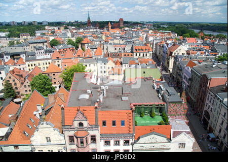 Szeroka Street a Torun Città Vecchia elencati di patrimonio mondiale dall UNESCO a Torun, Polonia. 18 Giugno 2017 © Wojciech Strozyk / Alamy Stock Photo Foto Stock