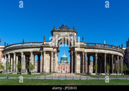 Il Neues Palais (Palazzo Nuovo), Parco Sanssouci, Potsdam, Brandeburgo, Germania Foto Stock