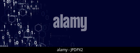 I numeri binari su display digitale Foto Stock