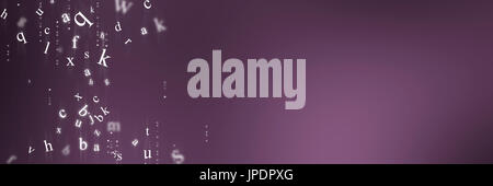 Abstract sfondo con lettere. Foto Stock