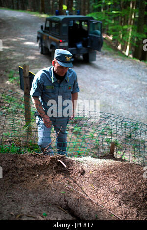 L'Europa, l'Italia,Toscana Appennino Emiliano. Guardia Forestale Foto Stock