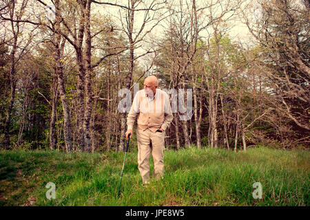 L'Europa,Italia ,Toscano Appennino Emiliano, Fabio Clauser, fondatore della prima riserva naturale in Italia, foresta Sassofratino Foto Stock