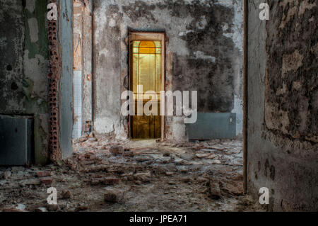 Novi Ligure, Piemonte, Italia, casa abbandonata 1800 Foto Stock