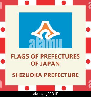 Bandiera giapponese della prefettura di Shizuoka Illustrazione Vettoriale