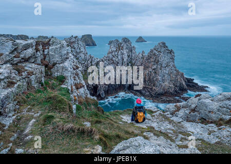 Pointe de Pen Hir, Camaret sur mer, dipartimento di Finistère, Bretagne - Brittany, Francia, Europa Foto Stock