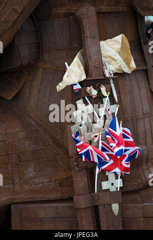 Tommy scultura a Seaham Harbour, North East England, Regno Unito Foto Stock