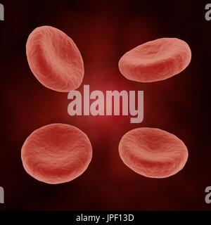 3D rendering le cellule rosse del sangue Foto Stock