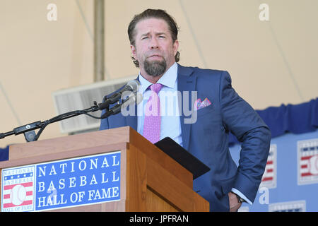 New York, NY, STATI UNITI D'AMERICA. 29 Luglio, 2017. 2017 Hall of Fame Inductee Jeff Bagwell assiste la National Baseball Hall of Fame cerimonia di induzione alla Clark Centro sportivo sulla luglio 30, 2017 durante il fine settimana a induzione a Cooperstown, New York. Credito: John Palmer/media/punzone Alamy Live News Foto Stock