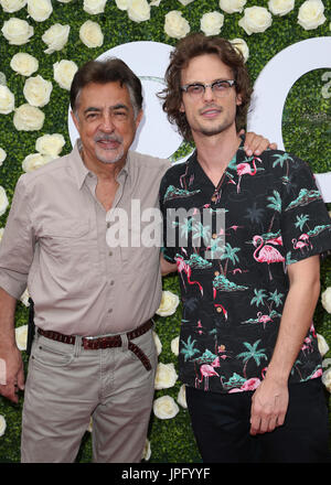 STUDIO City, CA - 01 agosto: Joe Mantegna, Matthew Gray Gubler, a 2017 Summer TCA Tour - televisione CBS Studios' estate Soiree a CBS Studios In California il 01 agosto 2017. Credito: FS/MediaPunch Foto Stock